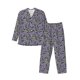 thumbnail image 1 of Balery Purple Butterflies Pijama para Hombre de Dos Piezas con Manga Larga, Conjunto de Dormir y Descanso Suave con Bolsillos-Large, 1 of 7