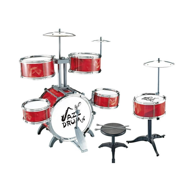 Bateria Musical Infantil 6 Tambores Nino Juguete Lumax M6301