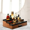 thumbnail image 5 of Shoreew 3 Tiers Wooden Perfume Display Stand with Storage Drawer Large Capacity Desktop Perfume Organizer Storage Box, 5 of 6