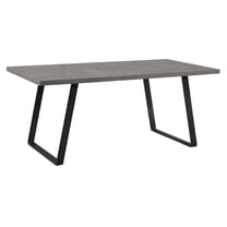 Armen Living Coronado Contemporary Dining Table-Grey Powder Coated Finish with Cement Gray Top