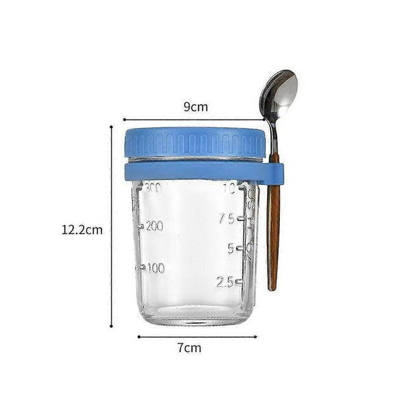 4pcs Overnight Oats Containers With Lids And Spoons Glass Masonjars For Overnight Oats Leak Proof Oatmeal Container