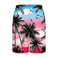 thumbnail image 5 of Mens Shorts Elastic Waist Drawstring Casual Print Shorts Pockets Beach Shorts with Pockets Hiking Short, 5 of 5