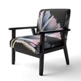 thumbnail image 3 of Designart "Hyperrealistic Gerbera Daisy Blooms IV" Blue Hyperrealistic Upholstered Accent Chair - Traditional Arm Chair For Bedroom, 3 of 7