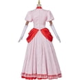 thumbnail image 3 of Women’s Princess Peach Style Pink Dress Elegant Long Outfit with Classic Design for Adult Women, 3 of 5