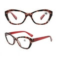 thumbnail image 4 of 4 Pairs Reading Glasses Spring Hinges Tortoise Readers Square Womens, 4 of 5