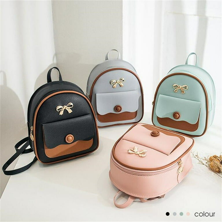 Mini Women's Backpack Retro Soft PU Leather Female Shoulder Crossbody Bag  Small Students School Bags Rucksack for Girls Bookbags