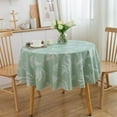 thumbnail image 2 of Vinyl Tablecloth with Flannel Backed Waterproof Oil-Proof PVC Table Cloth Stain-Resistant Wipeable Easy Care Table Cover for Indoor and Outdoor, 2 of 6