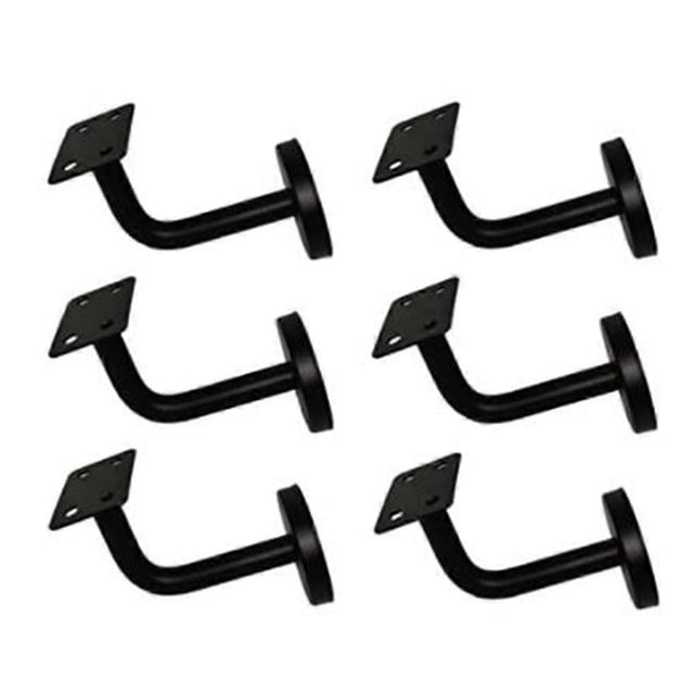 6 Pcs Stainless Steel Stair Handrail Bracket, Heavy Duty Stair Rail Support, Railing Brackets for Fl