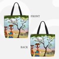 thumbnail image 2 of Balery African Women Bolsa de Mano para Mujeres con Cremallera, Bolsa de Gimnasio con Compartimentos, Bolsa para Laptop, Bolsa para Trabajo, 2 of 7