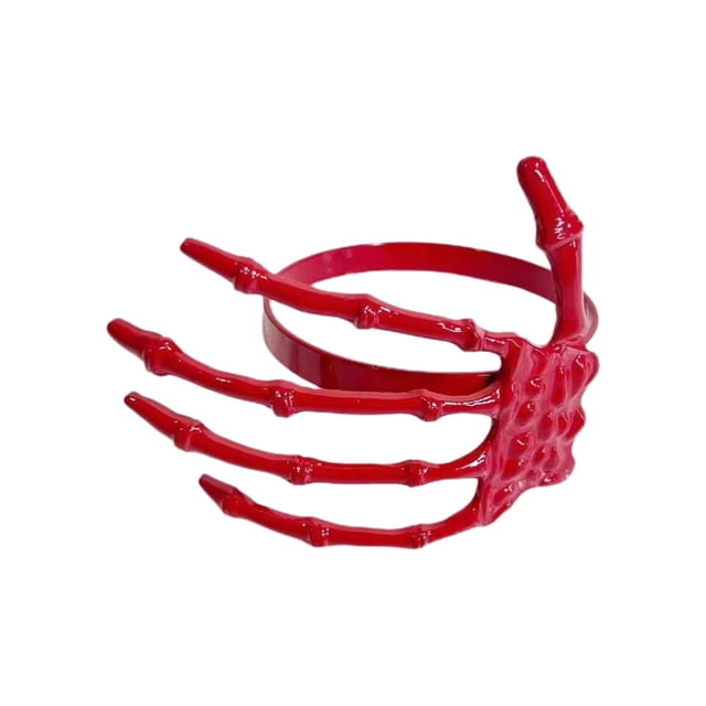 Halloween Ghost Hand Napkin Ring, Alloy Curtain Buckle for Party Decoration, Spooky Table Setting Accessory