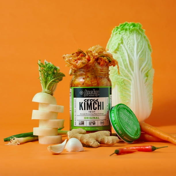 Lucky Seoul Original Kimchi, 14 oz Jar - Walmart Business Supplies