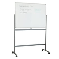 Mind Reader Rolling Double-Sided Dry Erase Magnetic Board, Board Size: 47 x 35.5, White