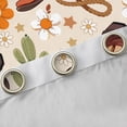 thumbnail image 4 of Manfei Cartoon Groovy Daisy Curtains Pack of 2 (42x84 Each), Rustic Cowgirl Cowboy Curtains Blackout, Bohemian Western Theme Bedroom Curtains, Living Room Curtains Decor, 4 of 6