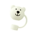 thumbnail image 2 of Hariumiu Straw Cover Cartoon Bear-Shaped Silicone Straw Lid Reusable Dust-proof Straw Plug for Home Party Decoration, 2 of 8