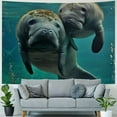 thumbnail image 4 of Autua Manatees Baby Manatee Aquatic Tapestry Wall Hanging Unique Style Graphic Tapestries Home Wall Decor Art for Living Room Bedroom Apartment Farmhouse Dorm 50x40inch, 4 of 6