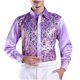 thumbnail image 2 of pstuiky camisa de manga larga para hombre, Camisa de solapa de manga larga con lentejuelas de color liso para hombre Tops de hombre m, 2 of 3