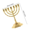thumbnail image 2 of HONMEET 7-Branch Hanukkah Candle Holder Zinc Alloy Chanukah Candelabra for Holiday Celebration Decor, 2 of 8