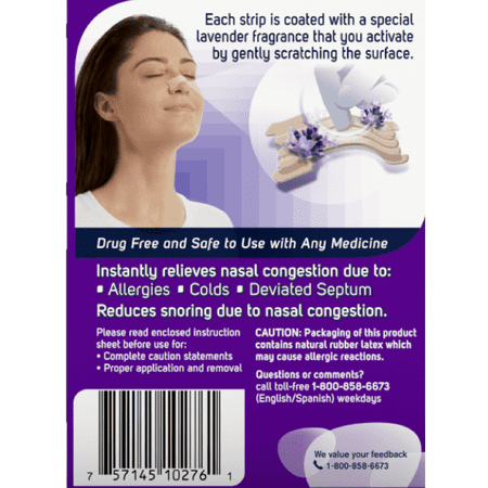 Breathe Right Scented Nasal Strips, Lavender 26 ea (Pack of 4)