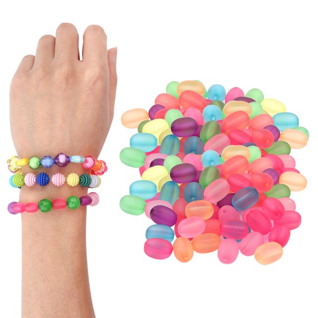 300x ovaladas suaves colores mezclados joyería de seguridad que hace DIY pendiente acrílico sueltas proyecto de artesanía Baoblaze Fabricación de joyas cuentas ovaladas