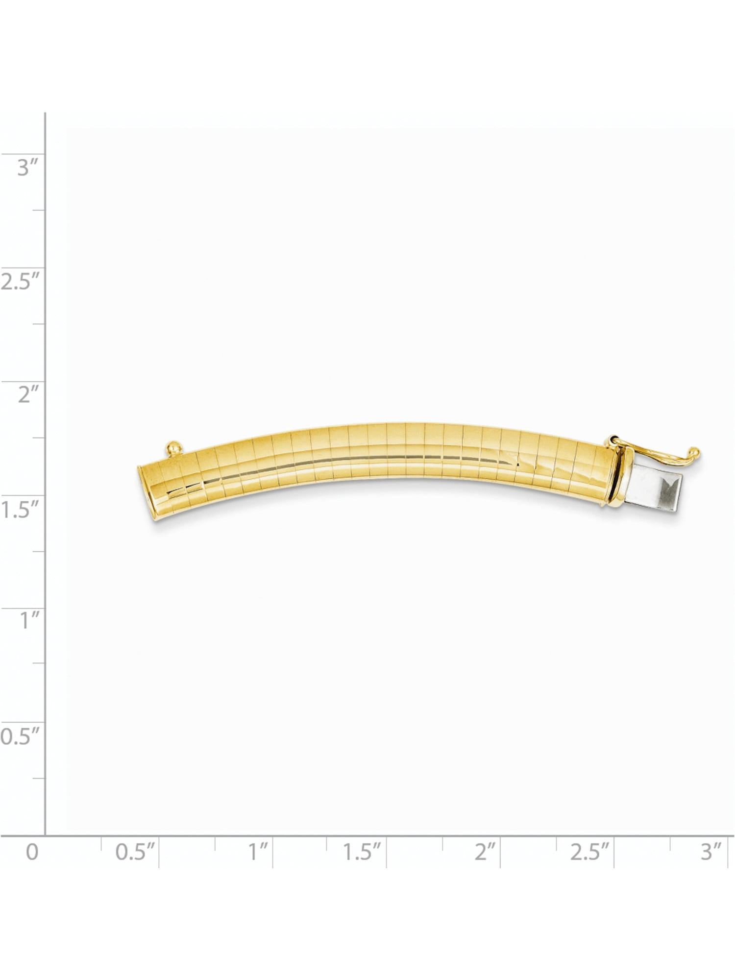 14k Yellow Gold 3mm Lightweight Omega Extender for Necklace Walmart