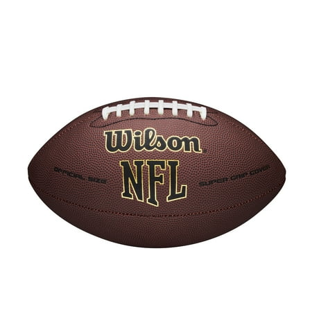 Wilson NFL Super Grip Football - Brown, Junior Size (Ages 9-12)