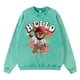 thumbnail image 2 of Sudadera vintage desgastada con texto "Hola, soy tu amigo", de Ted Bear, para hombre, estilo hip hop, informal, holgada, de algodón, a la moda, 2 of 4