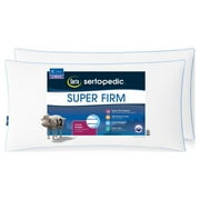 Sertapedic Super Firm Bed Pillow, King, 2 Pack (Old Version)