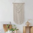 thumbnail image 4 of Tapiz Bohemio shaofei de Macramé Grande para Colgar en la Pared Color Beige 45 x 80 cm, 4 of 5