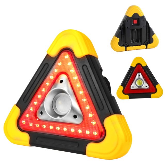 Yeacher Triangle warning emergency light LED multi-functional rechargeable strong light triangle warning emergency light solar