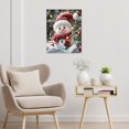 thumbnail image 4 of Snowman Wall Art Christmas Winter Snowflake Canvas Wall Art Vintage Colored Ball Cute Snowmen Framed Wall Art for Living Room Bedroom Bathroom Home Decor Ready To Hang,12x12 Inches, 4 of 5