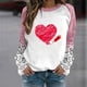 thumbnail image 3 of Gibobby Divertidas Sudaderas Sudadera casual de manga larga con cuello redondo y estampado de amor del día de San Valentín para mujer (estilo 2)(Rojo, M), 3 of 4