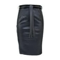thumbnail image 5 of Idoravan Women's Basic Versatile Skirt Clearance Fashion Women High Waist Casual Ladies Solid Button Mini Fit Leather Skirts, 5 of 6