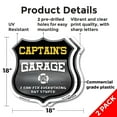 thumbnail image 2 of Captain's Garage I Can Fix Everything But Stupid (2 Pack) 18 inch X 18 inch Shield Shaped Commercial Grade Plastic Signs To last, Gift for Dads and Uncles Classic Americana Crafted in, 2 of 7