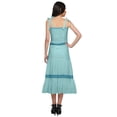 thumbnail image 3 of Moomaya Cotton Women Sleeveless Long Adjustable Shoulder Strap Dress With Lace, 3 of 6