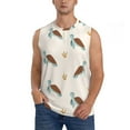 thumbnail image 2 of Lsque Sea Turtle Print Men's Cotton Blend Sleeveless Muscle Shirts (S-3XL)- Moisture Wicking, Odor Protection, UPF 30+,Small, 2 of 8