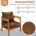 thumbnail image 5 of Outdoor Seat Cushion Set 19 x 19 Inch Waterproof & Fade Resistant Patio Furniture Cushions with Removable Cover, Outdoor Sofa Replacement Seat & Back Cushions for Chair Sofa Couch, Brown, 5 of 9