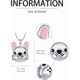 thumbnail image 4 of CACA LADY French Bulldog Locket Necklace 925 Sterling Silver Women's Lockets Picture Necklace Memorial Photo Jewelry as Birthday Gifts for Sisters Women Women, 4 of 5