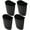 Black, variant on HERFIER 4Pcs Little Hanging Bucket for Cart Hanging Cup Holder Portable Storage Basket Hanging Basket 4.72x4.6x2.75in