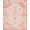 Peach Pink, Pattern 19, variant on Design&I 8'x10' Washable Area Rug Extra Large Skid-Resistant Low Profile Pink Boho Vintage Ornate Southwestern Border Distressed Scroll for Living Room, Family