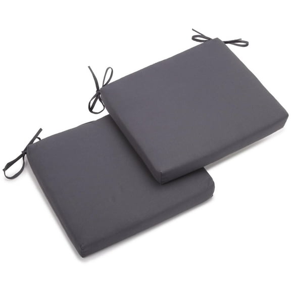 Cojín para silla Blazing Needles para interiores, sarga, acero gris, x2