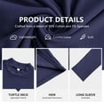 thumbnail image 4 of Iceglad Men's Long Sleeve Shirt Mock Turtleneck Cotton Basic Thermal Undershirt Lightweight Pullover, 4 of 7