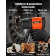 thumbnail image 2 of Llave de impacto neumática VEVOR 1/2" con torque de 1100 ft-lbs, 2 of 9