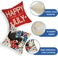 thumbnail image 4 of Happy 4th of July Patriotic Decorative Throw Pillow Covers 18 x 18 Set of 4, Cartoon Mouse America The Beautiful EST. 1776 Cushion Case Decor, Red Blue Firework American USA Home Decoration, 4 of 6