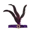 thumbnail image 3 of Unique Bargains 1 Pc Headband Feather Sequins Hairband for Women Purple, 3 of 5