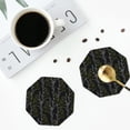 thumbnail image 3 of Bingfone Vintage Lilies Flowers Leather Drinks Coasters with Set of 6,Suitable for Home Kitchen,Coffee Cup Coasters Home Gift, 3 of 7