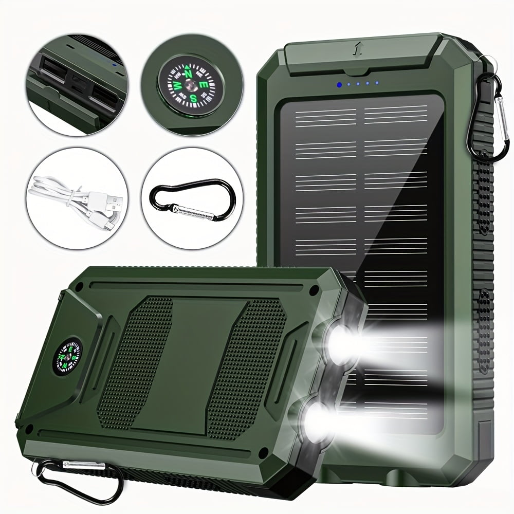 Solar Charger-40000mAh Solar Charger Power Bank -Portable Solar Phone Battery Panel Charger, QC3.0 Dual USB Port Battery Pack Charger Portable For All Cell Phones & Electronic Devices- Long Lasting