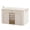 White, variant on Large Storage Bag with Clear Window, Oxford Fabric Closet Organizer with Dual Handles, Dust-Proof Box for Bedding, Clothes, Seasonal Items, Beige