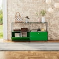 thumbnail image 6 of Modern Accent Cabinets with 2 Doors and Shelf,Freestanding Metal Storage Cabinet for Living Room,Green, 6 of 9