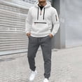 thumbnail image 2 of Mens Track Suits 2 Piece Set Hooded Full Zip Up Jacket with Multiple Pockets And Matching Jogger Pants for Athletic Casual Wear, 2 of 4