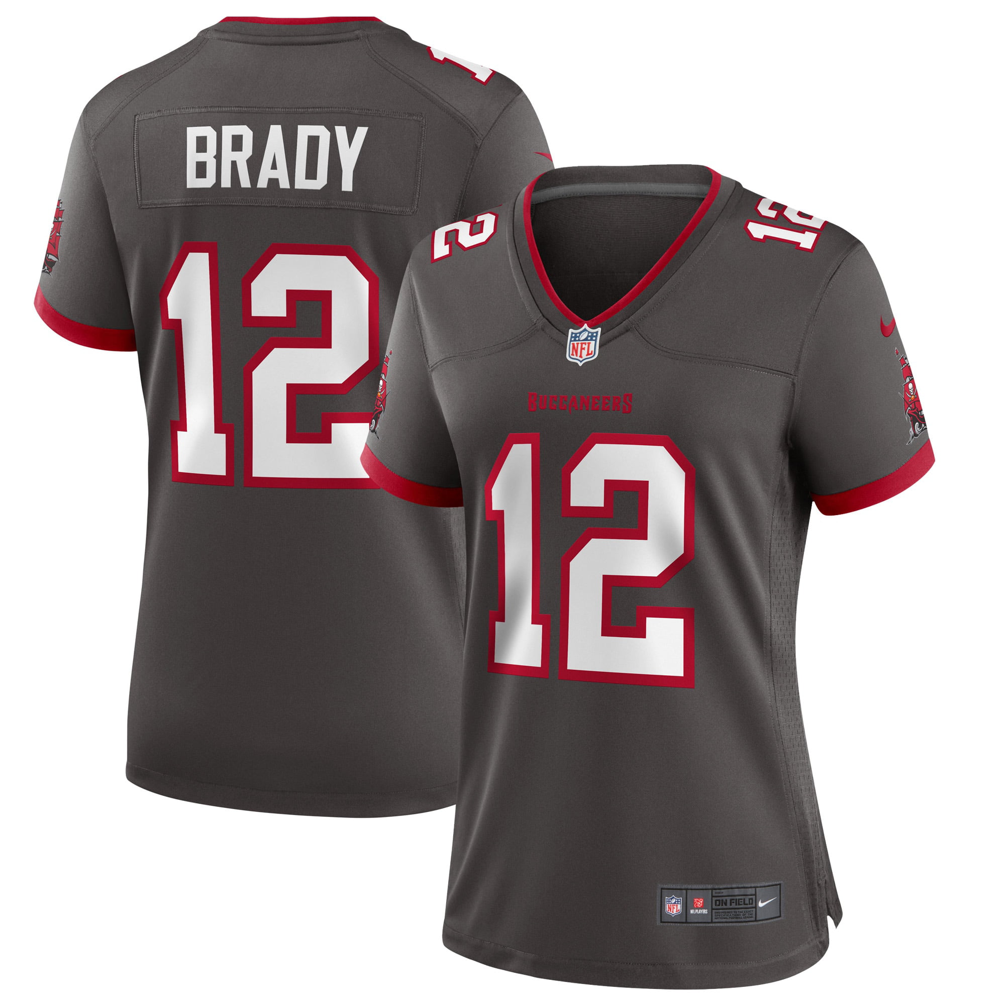 Tom Brady Tampa Bay Buccaneers Nike Women's Alternate Game Jersey - Pewter - Walmart.com
